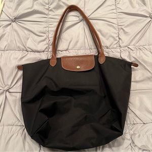 Longchamp Le Pliage Large Nylon Tote Bag Black